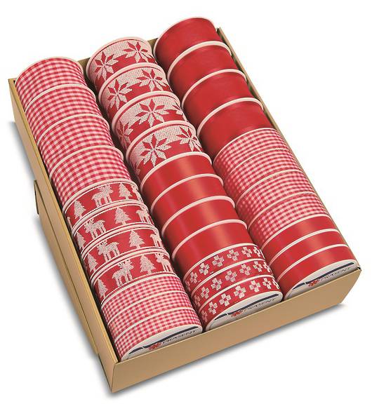 Red & White Scandi Ribbon